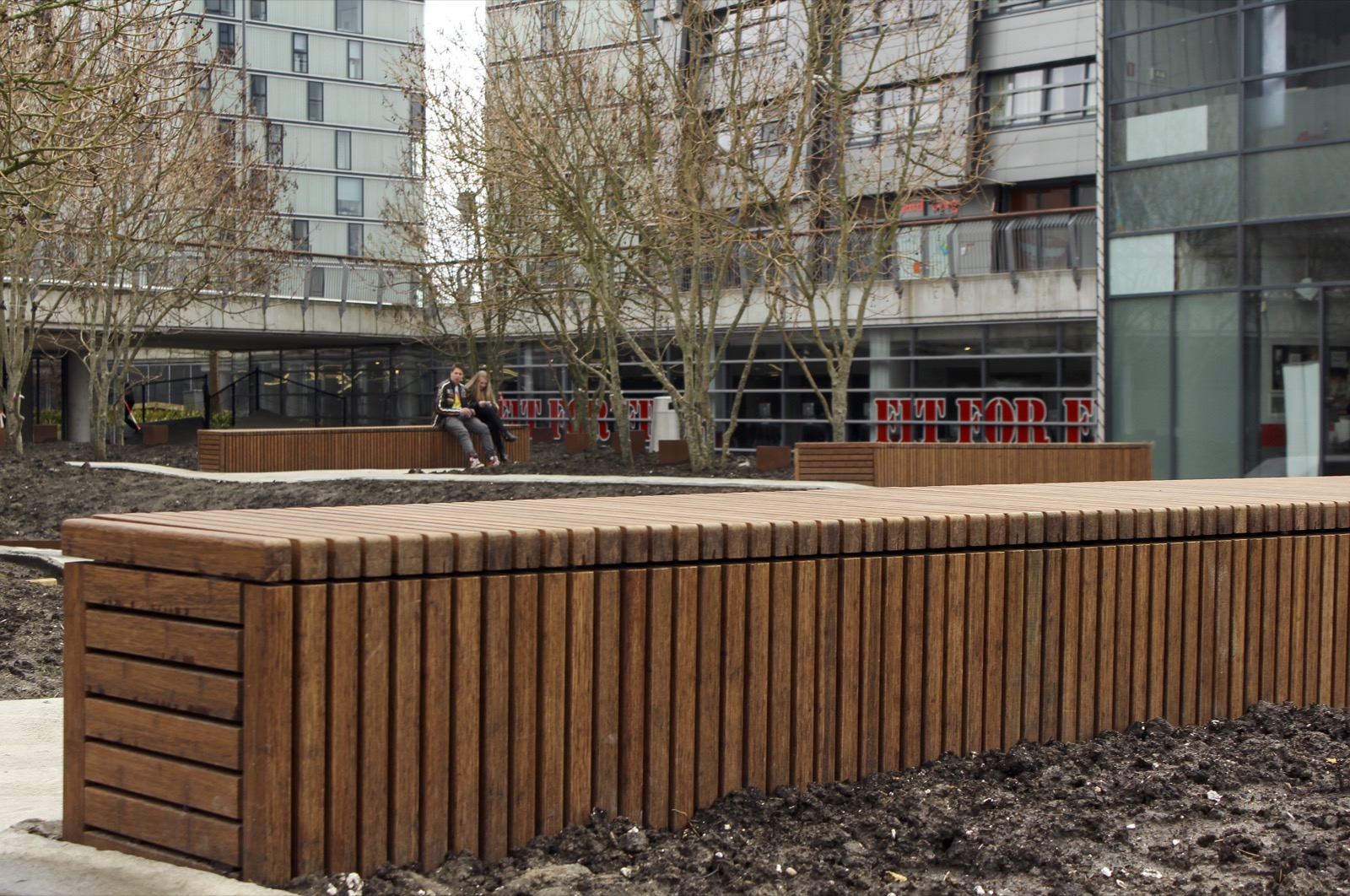 Bench mad of Bamboo boards